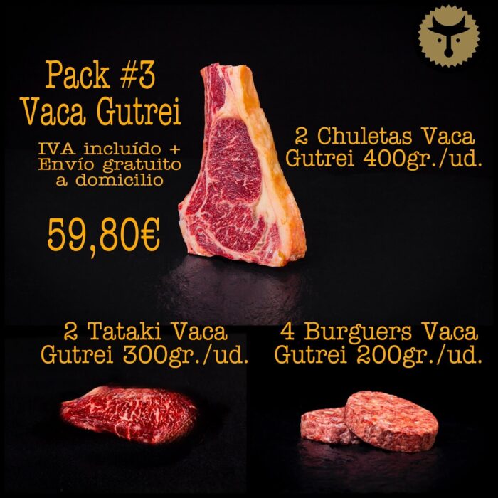 Pack 3 Vaca gallega Gutrei online