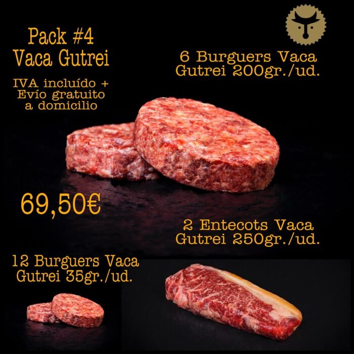 Pack 4 Vaca carne gallega Gutrei