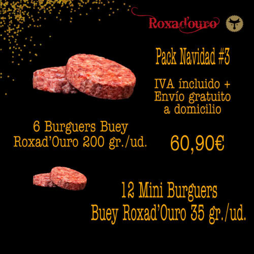 Pack NAVIDAD 3 Burguers de BUEY